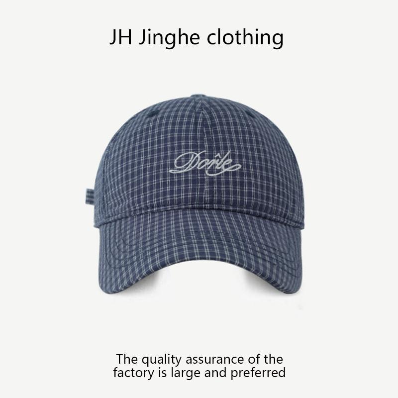 Spring Summer Fashion Baseball Hat With Letter Embroidery And Curved Brim For Casual Wear синий