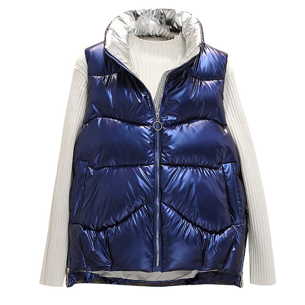 Women's Fashion Autumn/Winter Down Cotton Warm Horse Jacket Vest Jacket
