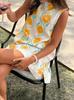 European Style Women Clothing Summer Casual Round Neck Sleeveless Tank Maxi Dress