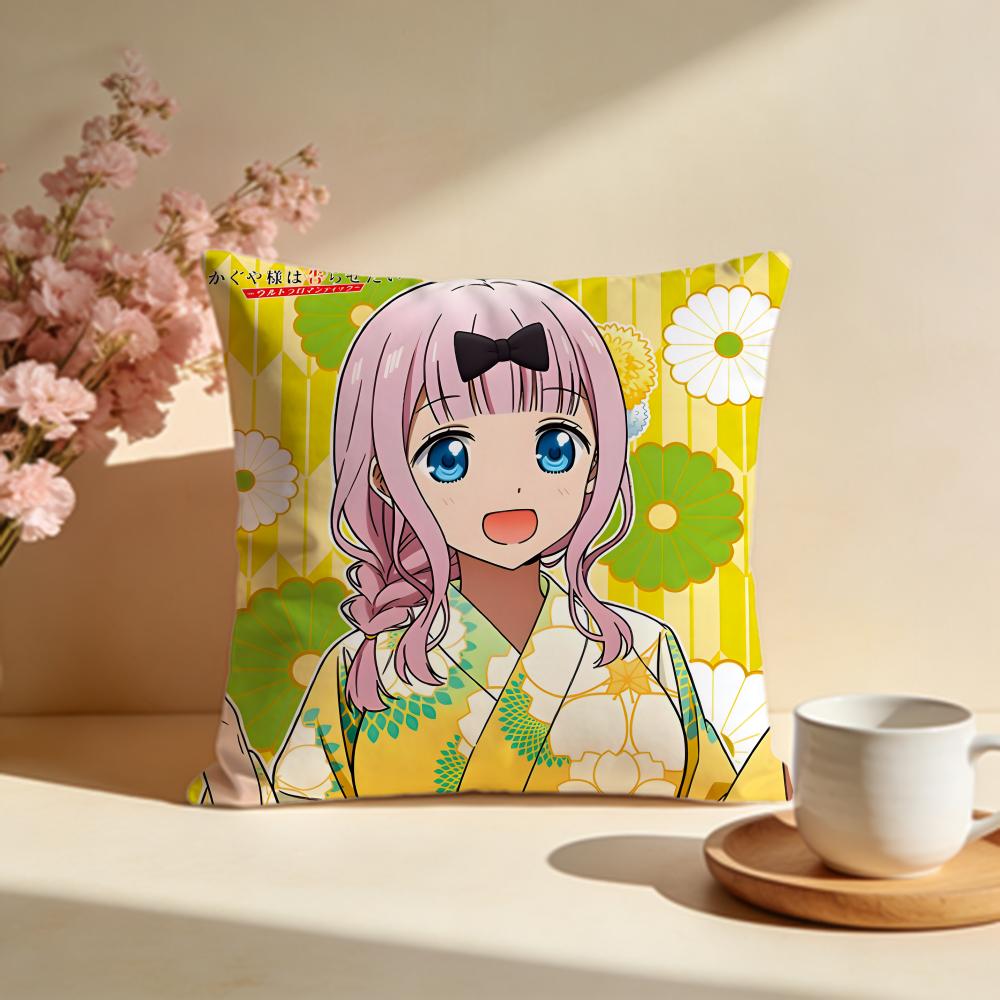 Stylish KKaguyasama Love Is Warable Cushion Cover Stylish Washable Pillow Cover Ideal for Couch Bedroom Car Decoration