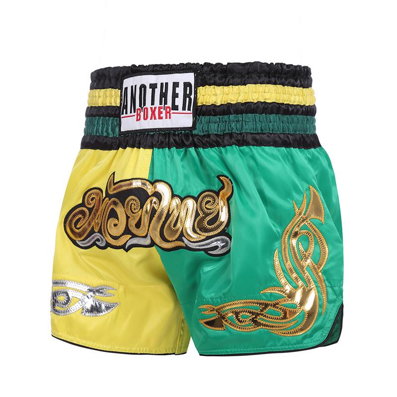 Wholesale Boxing Pants Fighting Pants Muay Thai Shorts Head Boxing Sanda Suit Training Fighting Shorts Men s and Women s Splicing XS