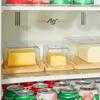 Countertop Bamboo Butter Dish Plate With Transparent Acrylic Lid Kitchen Storage Butter Container Box Butter Tableware