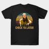 Men Black Print T-shirt Dazed And Confused Vintage Retro Check Ya Later - Vocitusvulpes #4672 No-Cut Heat Transfer Print Cotton Tshirt