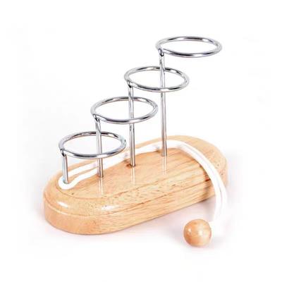 Holzseil-Rätsel Pädagogisches Intellektuelles Spielzeug Denkspiele für Erwachsene und Kinder Rätsel IQ-Herausforderung Juegos De Ingenio