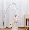 Feather Interactive Funny Cat Stick Toy Soft Fixed Rod Teasing  Indoor Pets Play Exercise Accesorios