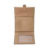 Michael Kors Greenwich Logo Tri-fold Design Coated Canvas Wallet Medium Women's Cream White with Brown