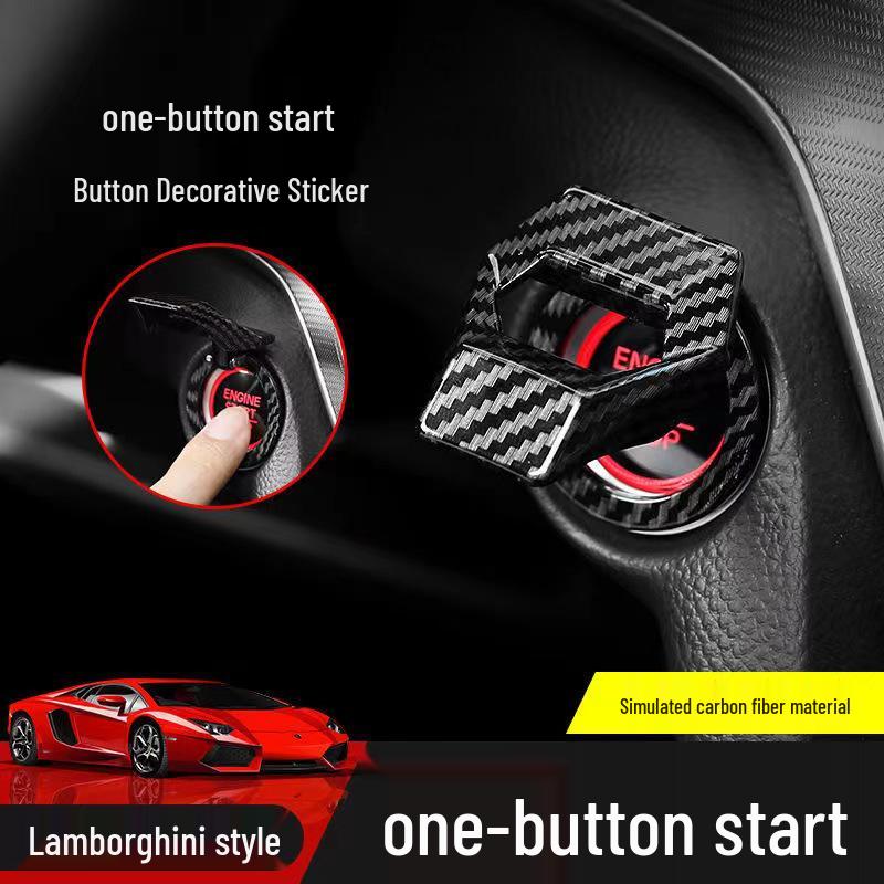 Universal One-Button Start Decorative Car Ignition Sticker Cover