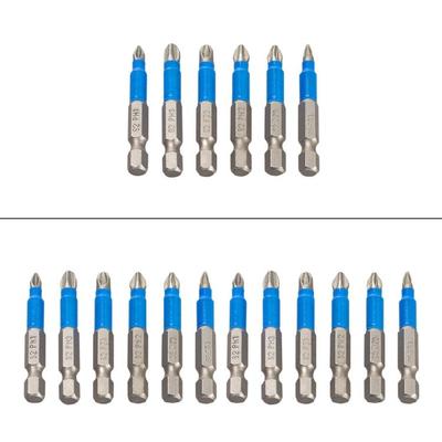 Impact Magnétique Embout Cruciforme PH2 Acier Embout Cruciforme Foret Tournevis Tige Hexagonale 1/4 Antidérapant