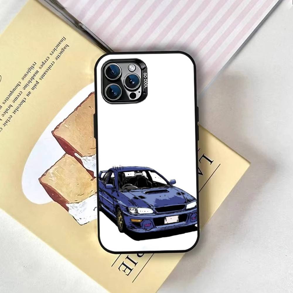 JDM Tokyo Drift Sports Car Phone Case For iPhone 17,16,15,14,13,12,11 Plus,Pro Max,XS,Colored Silver Plated Inside Cover