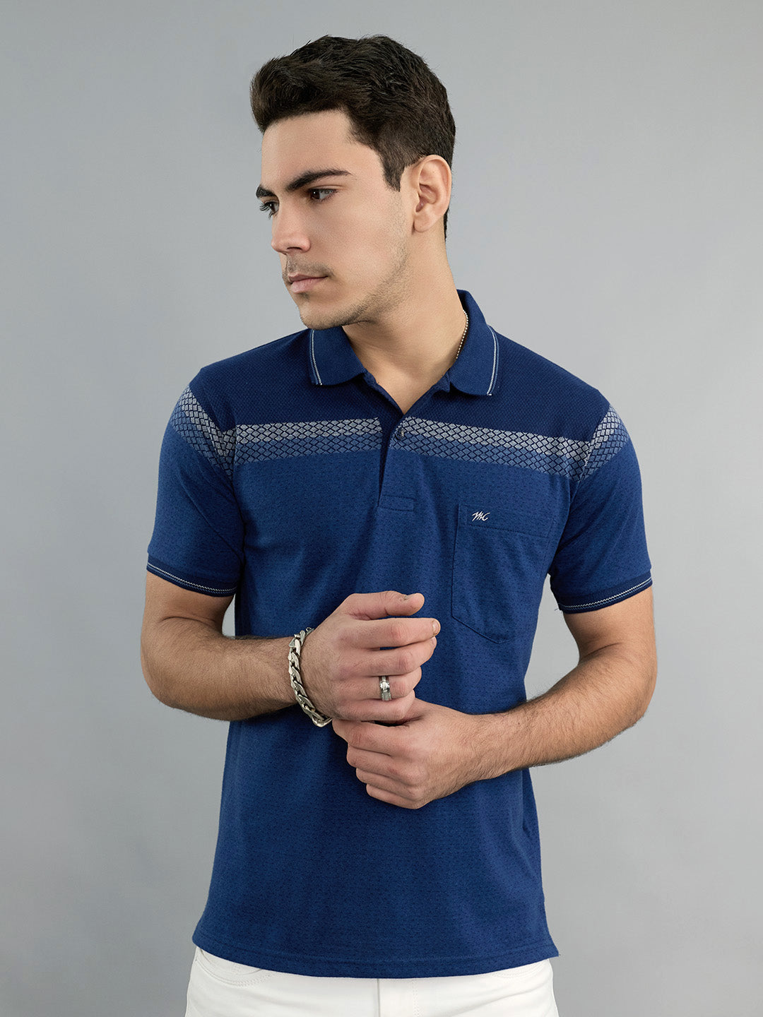 Monte Carlo Men Regular Fit Navy Blue Tshirt M темно-синий