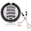 Magnetic False Eyelashes Set With Eyelash Curler Soft Natural Full Strip Reusable No Glue