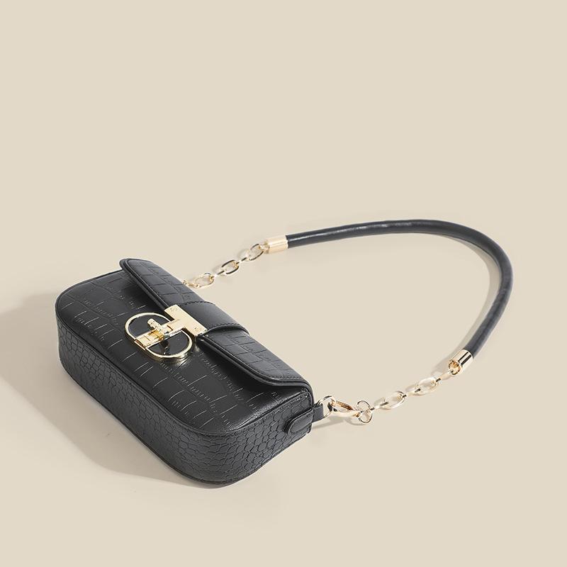 Wysoki Poziom Wyglądu Zaawansowane Poczucie Francuska Torba Podpachowa Moda Damska Krokodyli Wzór Na Ramię Mała Kwadratowa Torebka Wszystkie Torby Crossbody