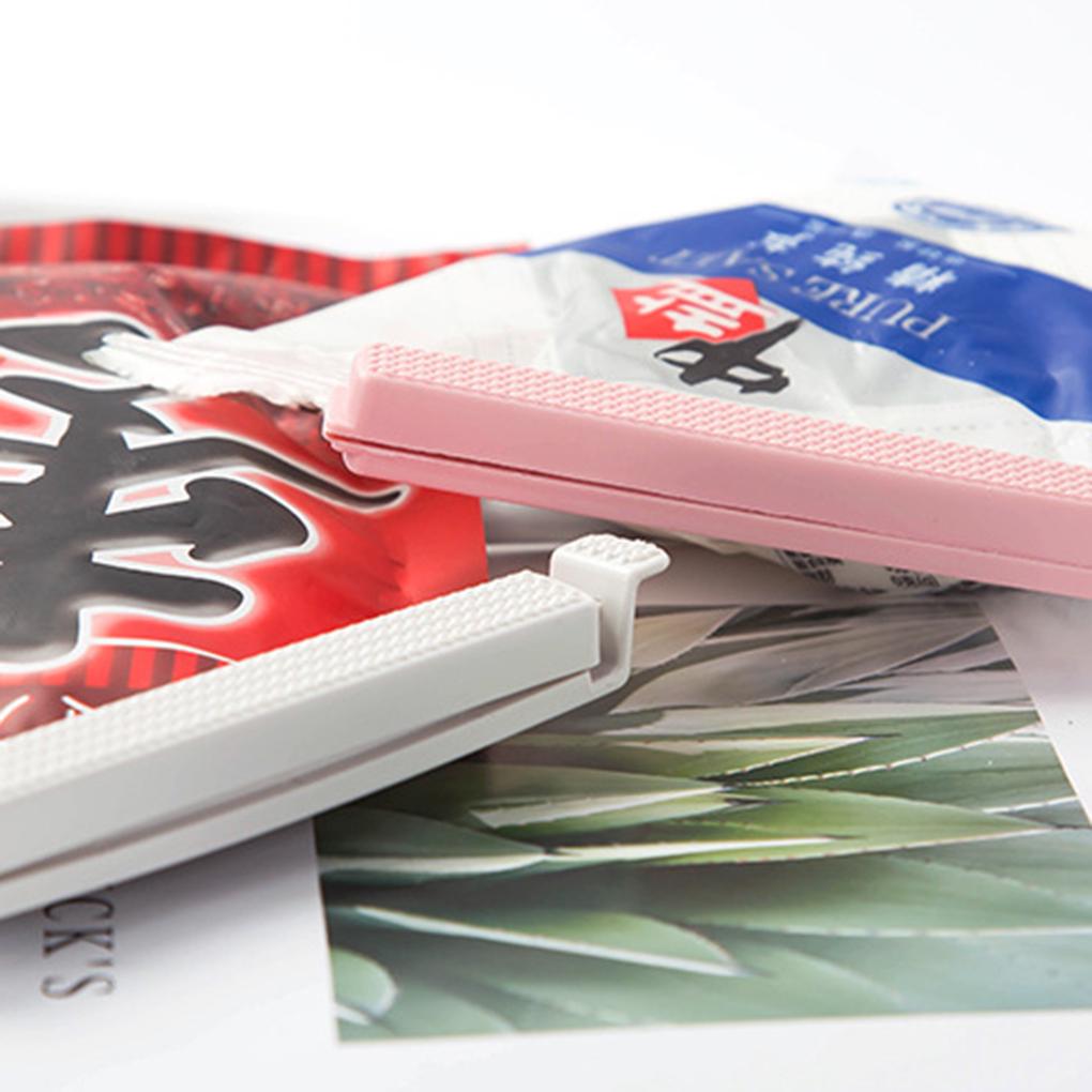 Ev Şeker Rengi Plastik Yiyecek Klipsleri Mühürleme Kelepçesi Mutfak Aleti Atıştırmalık Poşeti Mühürleyici