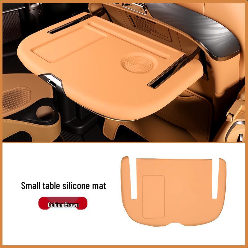 Silicone Anti-Slip Mat for DENZA D9 Middle Row Table, Interior Anti-Scratch Accessory for Foldable Seat.