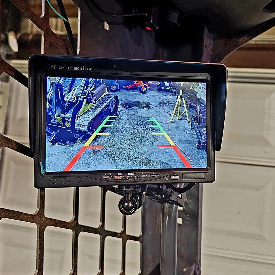 Monitor universal de marcha ré para carro de 7 polegadas com câmera