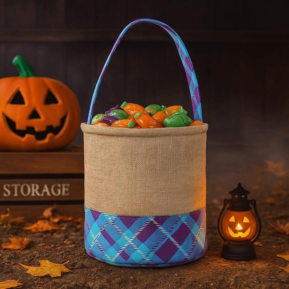 Stylish Halloween Storage Basket Decorative Portable Ghost Imitation Basket Cartoon Interior Decoration Basket