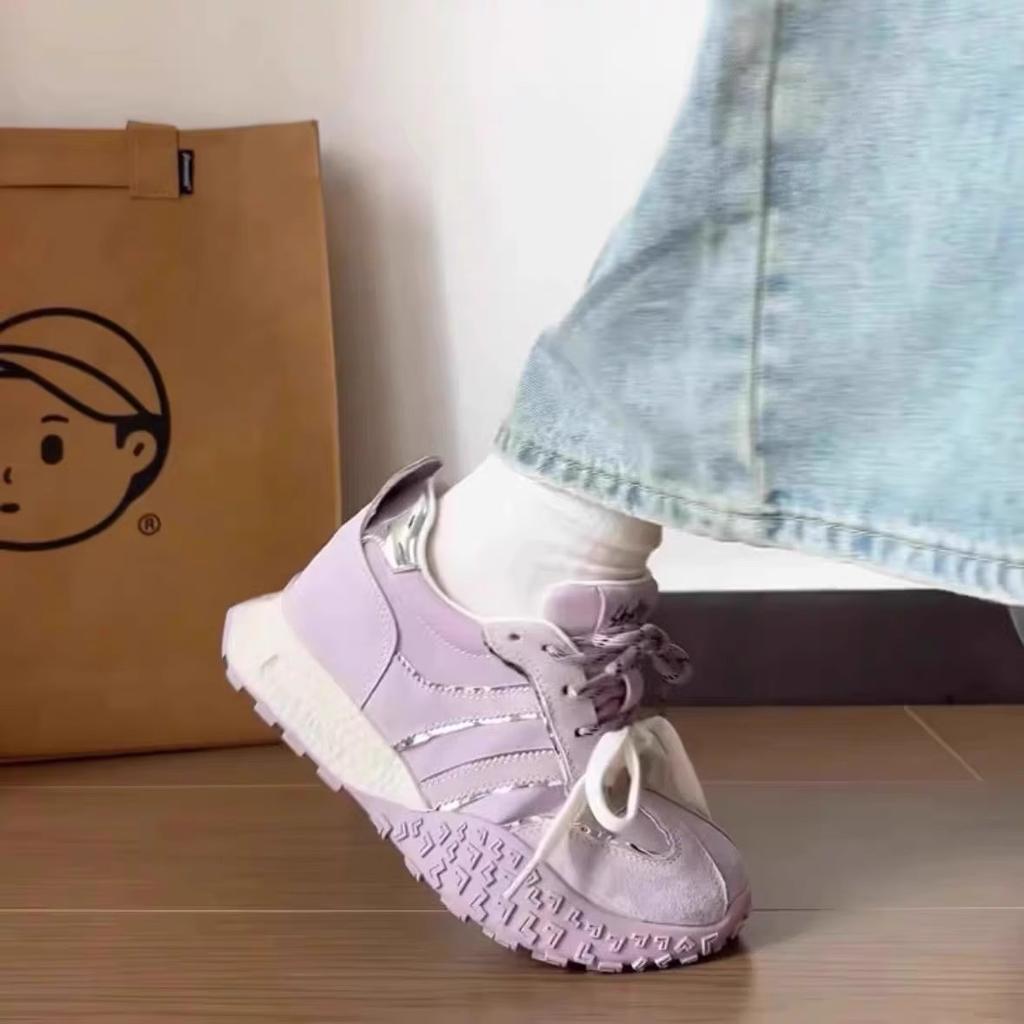 Thick-soled Niche Violet Inner Height-increasing Shoes Women's Spring and Summer Retro Versatile Casual Sports