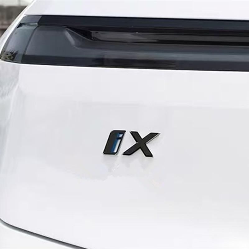 Para BMW ix I20 Pegatinas de Coche 3D Material ABS Letras Emblema del Maletero Trasero Calcomanías del Portón Trasero Negro plateado