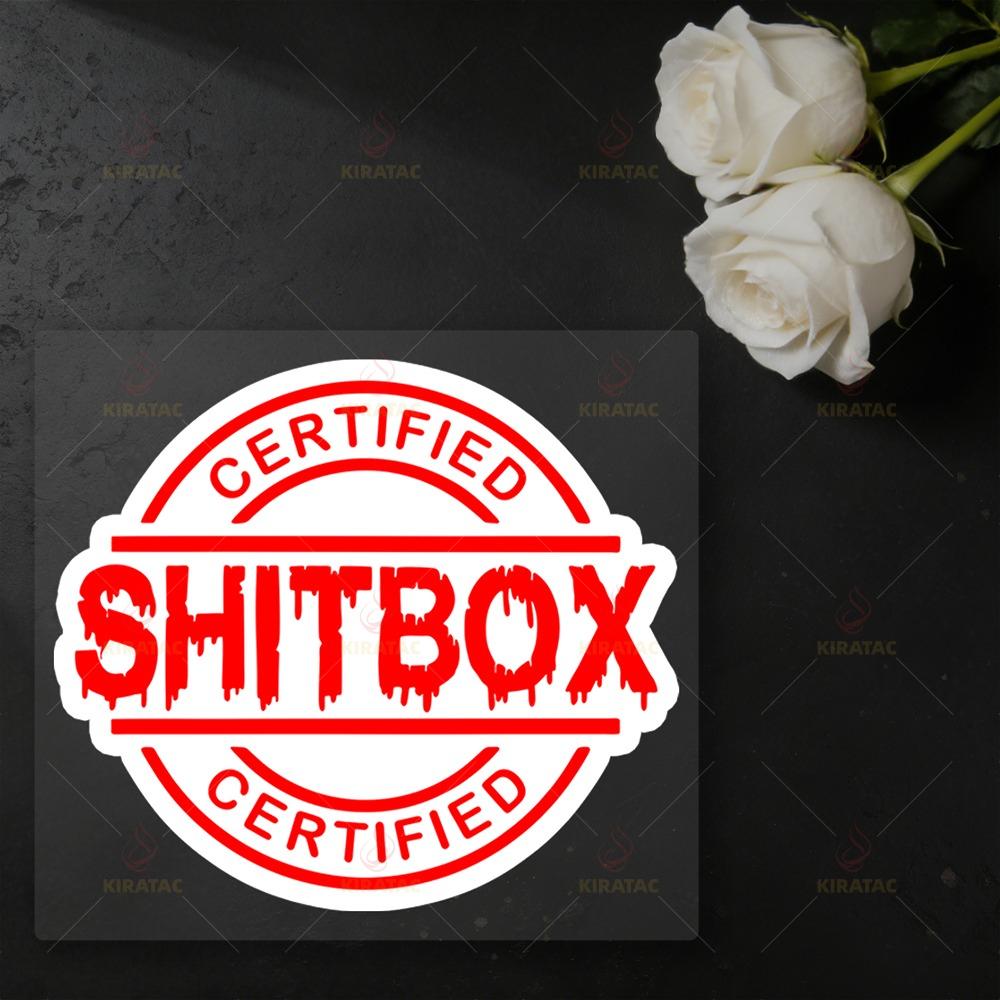 1pc Shitbox Interesting Trendy Car Sticker Waterproof for Windows Trunk Motocycle Helmet Fairing Scooter Universal Vinyl Decals