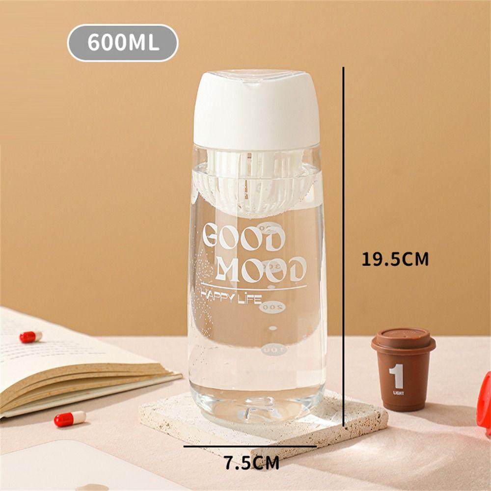 

Кружки для води великої ємності Пластикові чашки для чаю з молоком Портативні пляшки для води Тренажерний зал white-600ml