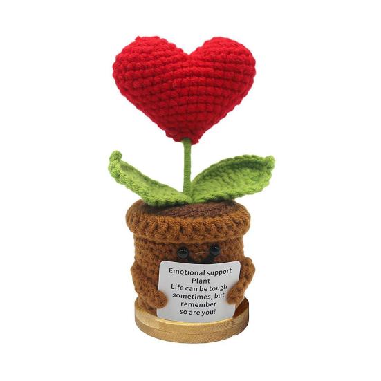 

Вязаная крючком кукла-подсолнух Эмоциональная вдохновляющая поддержка Кукла-растение в горшке Вдохновляющая кукла ручной работы A