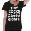 Top cu text amuzant despre animale Micii cocoși mă fac să chicotesc Top pentru femei Tricou grafic pentru juniori