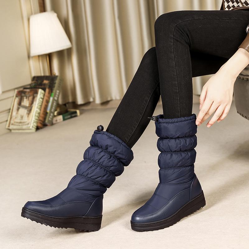 

7/68/Осенне-зимние теплые зимние ботинки, удобные длинные женские короткие ботинки из плюша на толстой подошве