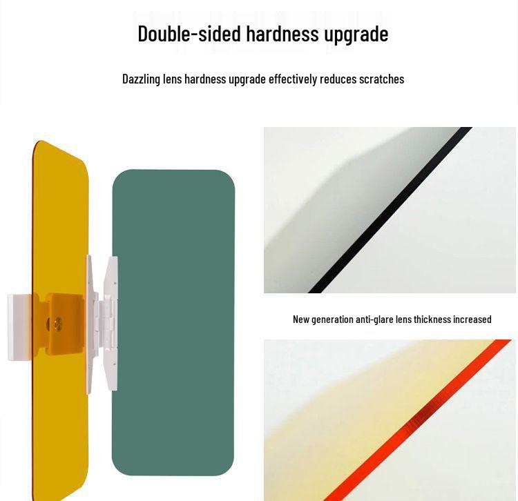 Dual-Use Driver Protection Anti-Glare Car Visor Mirror with Night Vision and Anti-Dazzle Features