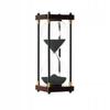 Retro Glass - Wooden Beautiful Hourglass 60 Minutes Xxl 25X10Cm Black