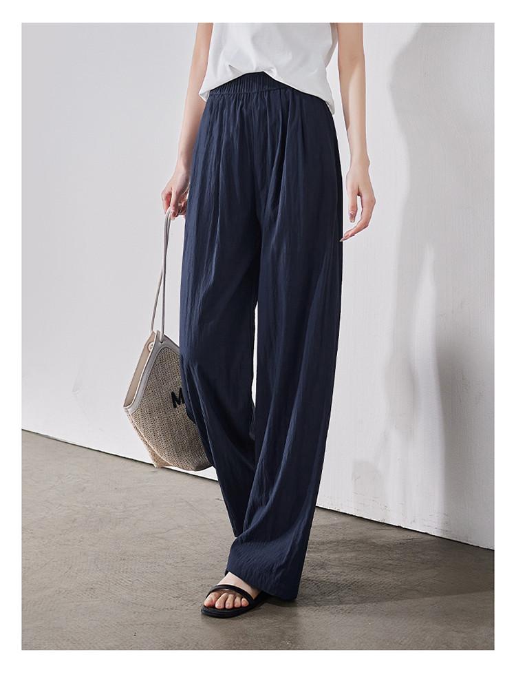 Summer Thin Casual Wide Leg Pants for Women 2025 Fashionable Loose and Versatile Slimming Floor Pants