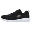 Shock Absorbing Durable Breathable Low Top Sports Casual Shoes Women Sneakers Black White 12846-BKW