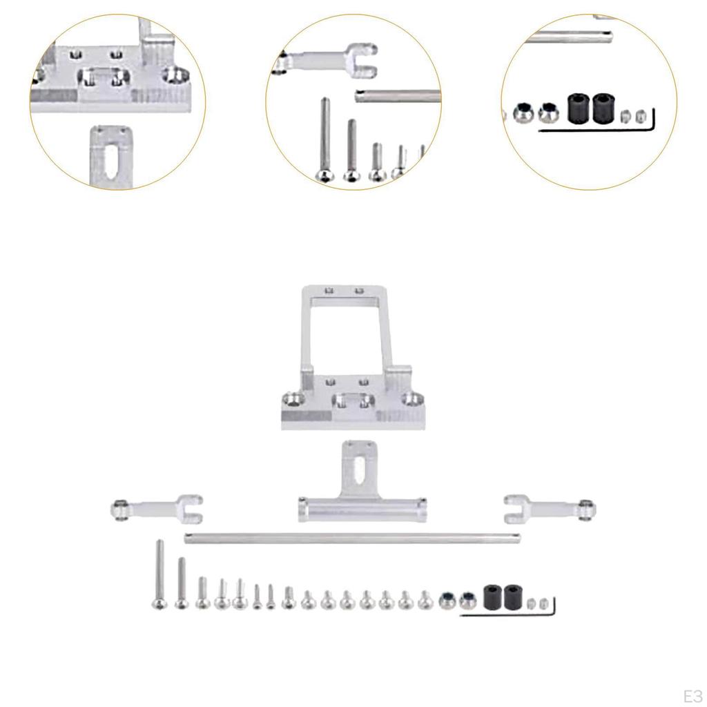 Aluminum Alloy Bta Servo Mount Scale Hydraulic Steering Link Kit RC Crawler Car Upgrade Portal