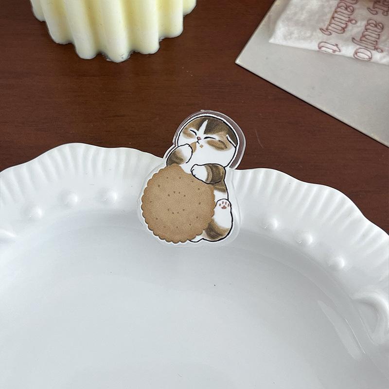 1Pc Acrylic Exquisite Bag Pin Petite Badge Cartoon Cat Brooch