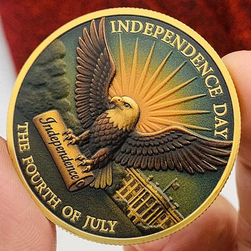 United States 1776-2026, Zinc Alloy, Gold-plated, Eagle Commemorative Medal, Creative Bell, Coin, Commemorative Coin
