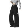American retro trendy brand overalls street trendy ruffian handsome loose wide-leg pants advanced pleated design large pocket trousers