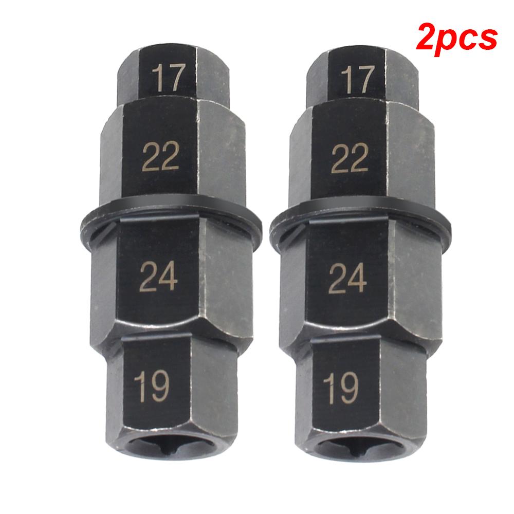 17/19/22/24mm Adapter 3/8inch Drive Ratchet Wrench Socket Motorcycles Hex Axle Removal Tools Hand Kit Boat Truck Car Accessories