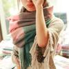 Windproof Imitation Cashmere Shawl Thick Shawl Wrap Casual Plaid Scarf  Autumn Winter
