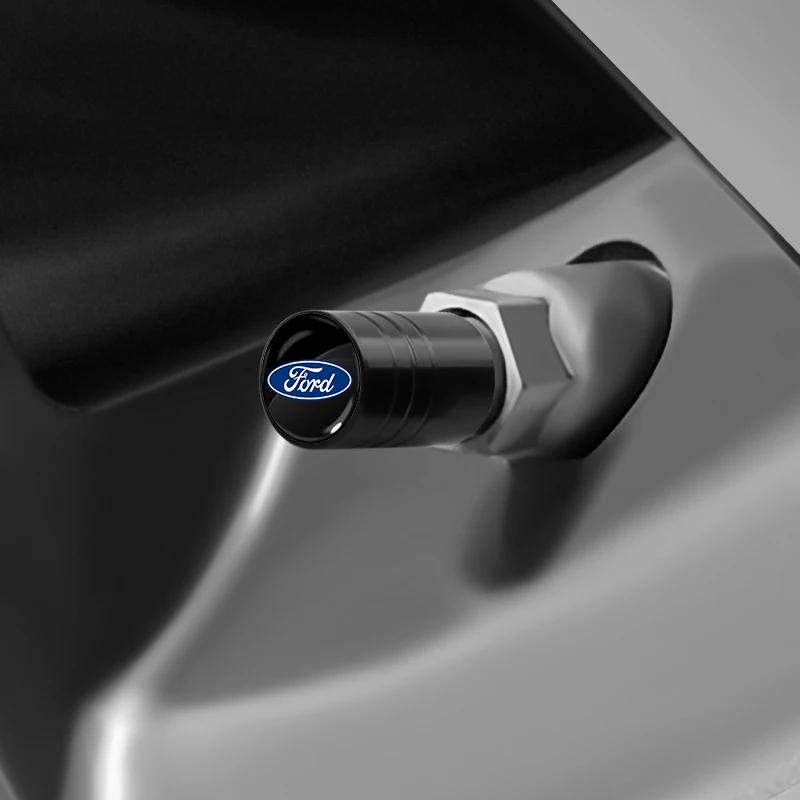 Naklejka Samochodowa Gorąca Do Forda Nowe 4 Sztuki Stylizacja Samochodu Stop Aluminium Pokrywki Zaworu Opon Koła Dla Forda Escape Kuga Mondeo Ecosport F