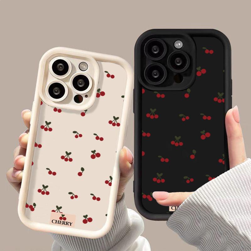 Ins Style Small Cherry Phone Case for Samsung Galaxy S26 S25 S24 S23 S22 Ultra Plus FE A16 A36 A56 A52 A53 A35 A55 5G Soft Cover