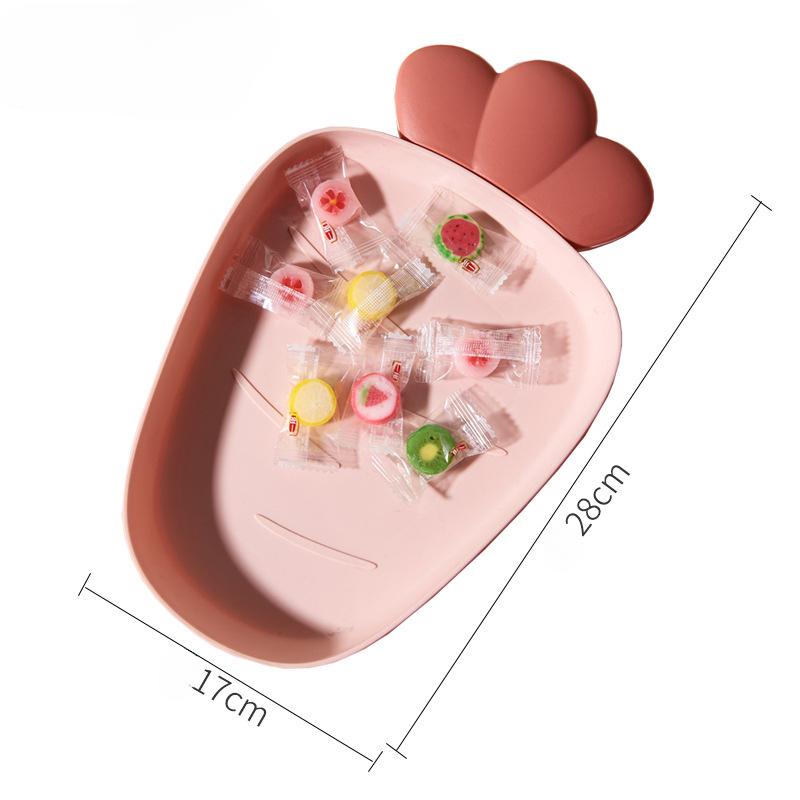 

1 шт. поднос для фруктов в форме клубники, симпатичная прочная гладкая поверхность, яркая цветная фруктовая сухая тарелка для дома