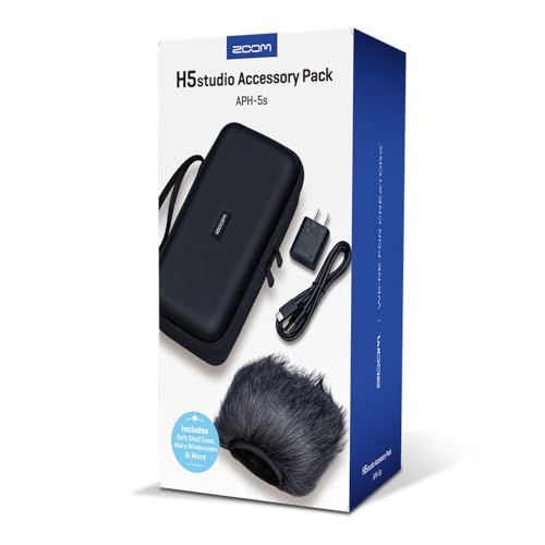 Zoom APH-5s H5studio Accessory Pack: Includes Hairy Windscreen, Dedicated Soft Shell Case, AC Adapter, and USB-C Cable