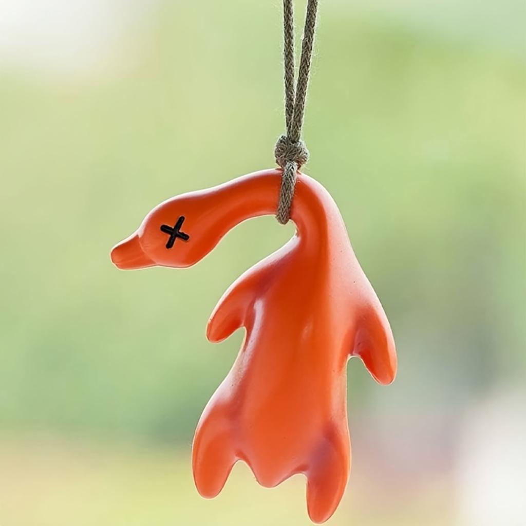 3Pcs UV Color Changing Duck Car Pendant Cute Fun Rearview Mirror Ornament Color Shift Duck Auto Hanging Decor