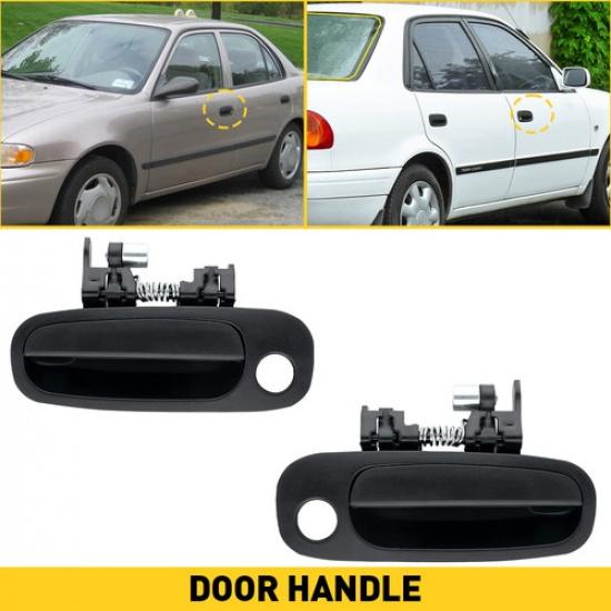 2 шт. Снаружи Спереди Для 98-02 Toyota Левый Правый Corolla Черная Внешняя Ручка Двери