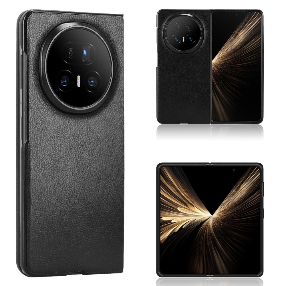 For Honor Magic V5 5G Case Litchi Texture PU Leather + PC Phone Cover