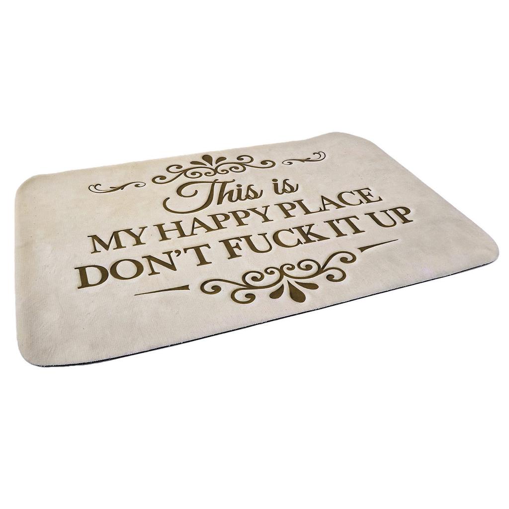 Funny Rug Non Slip Soft Door Mat Water Absorbent Vintage for Indoor Outdoor Home Entryway Porch Decor Khaki