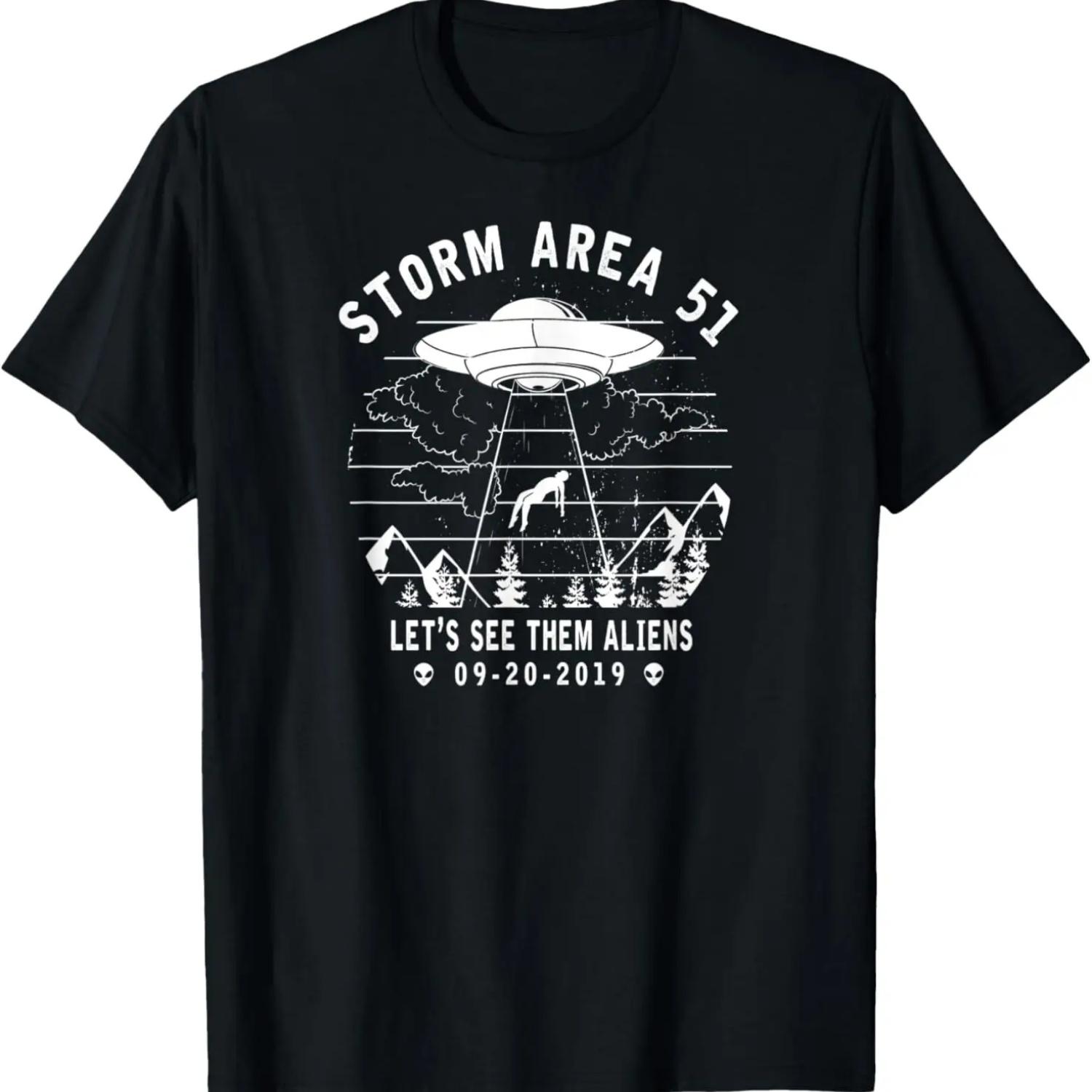 Storm Area 51 -Let s See Them Aliens-Vintage Alien Abduction T-Shirt S
