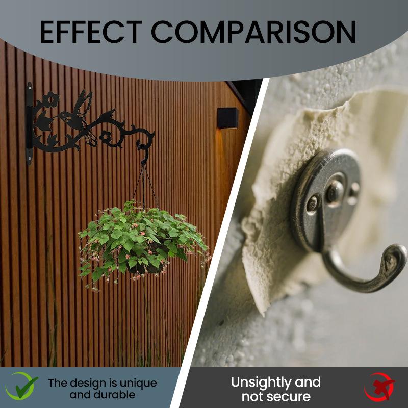 

1 шт. Металевий підвісний кронштейн Гачок на стіну Підвіс для рослин Для годівниці для птахів Ліхтарів Кронштейни для квітів Вітряк Внутрішня вулична прикраса