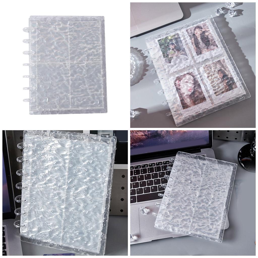 Ripple Kpop Photocard Binder Acrylic Binder Cover with 80 Pocket for Organizing Trading Card Binder Card Collector Album