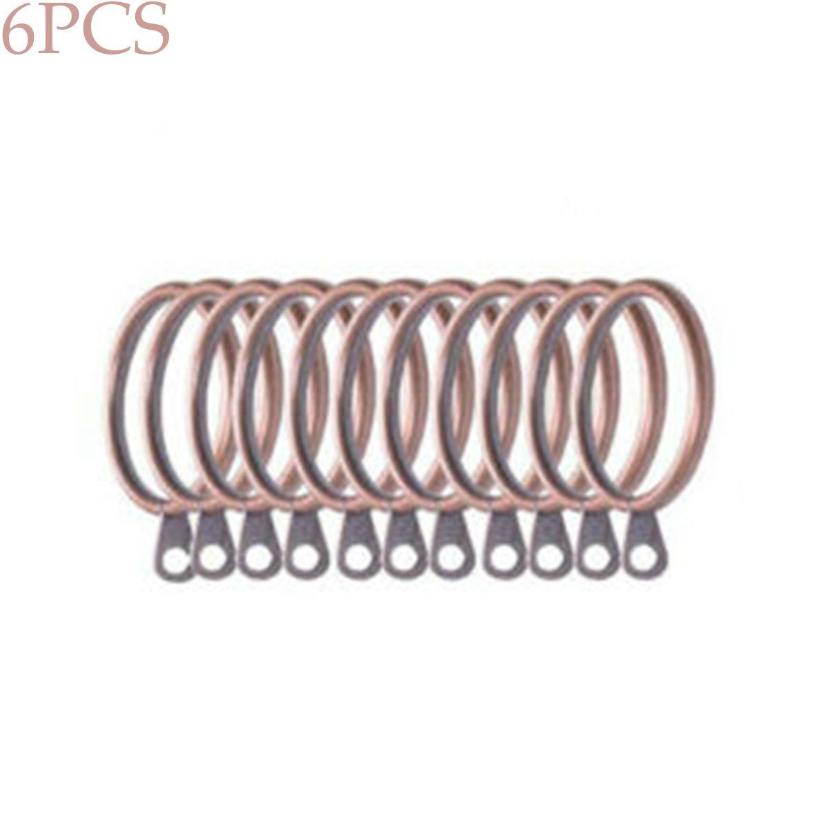 

Ванная комната Сверхпрочные металлические практичные подвесные крючки для карнизов, колец для штор, римское кольцо copper-6PCS