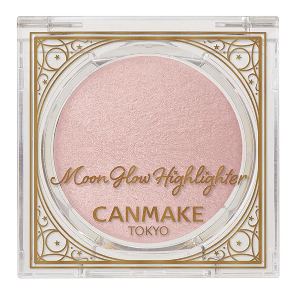 CANMAKE Moon Glow Highlighter 02 Moon Glow Pink Highlighter Baked Formula Elegant Glow Light Pink 3.7g